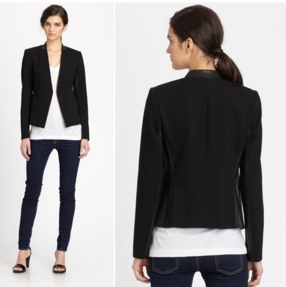 Theory Jackets & Blazers - Theory Open Front Lanei Fritella Textured Blazer in black Size 0
